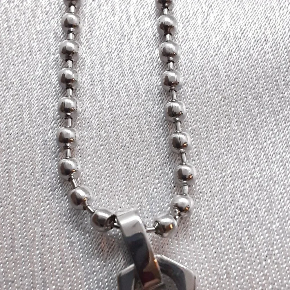NEW Stuller Stainless steel cross necklace